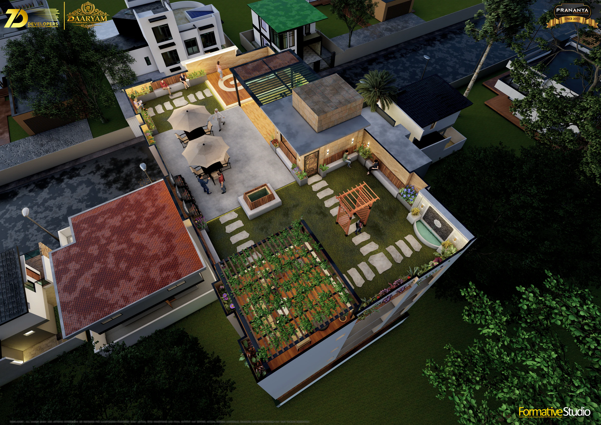 Complete rooftop overview for 7D AARYAM