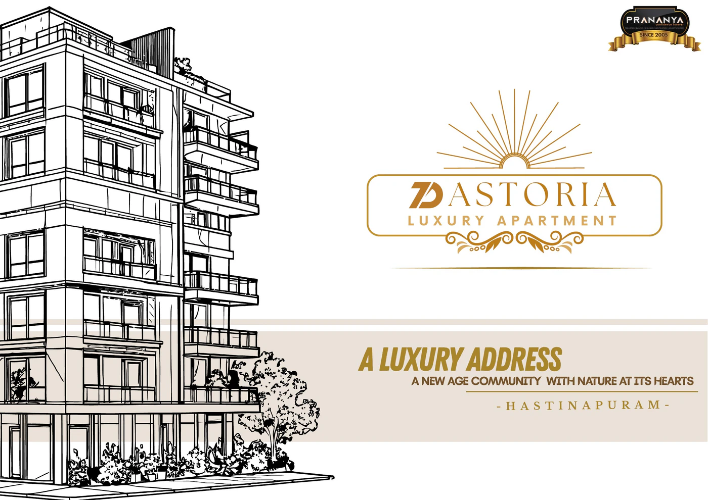 Cover of the official 7D Astoria project brochure