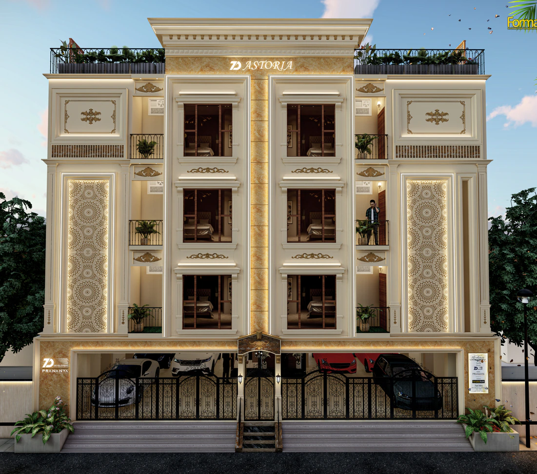 Centered Astoria front elevation for 7D Astoria