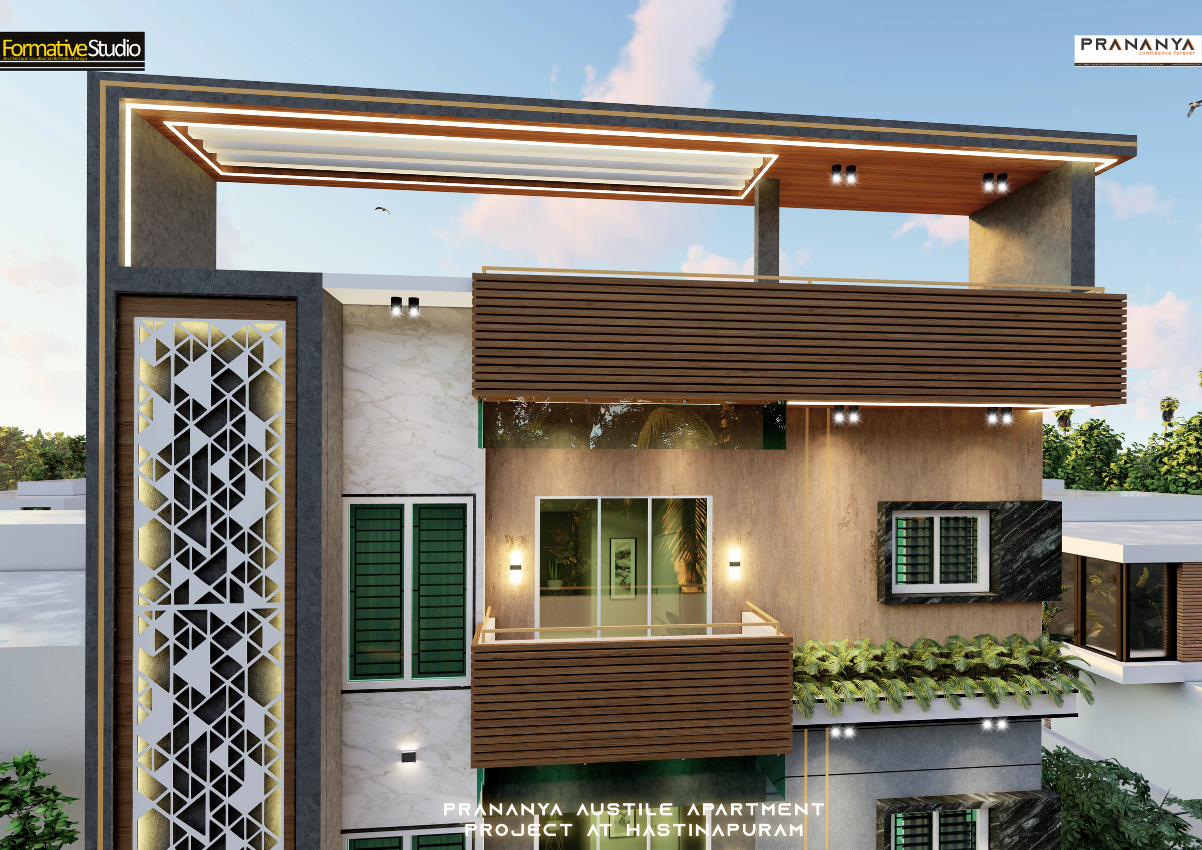 Upper elevation perspective for Prananya Austile