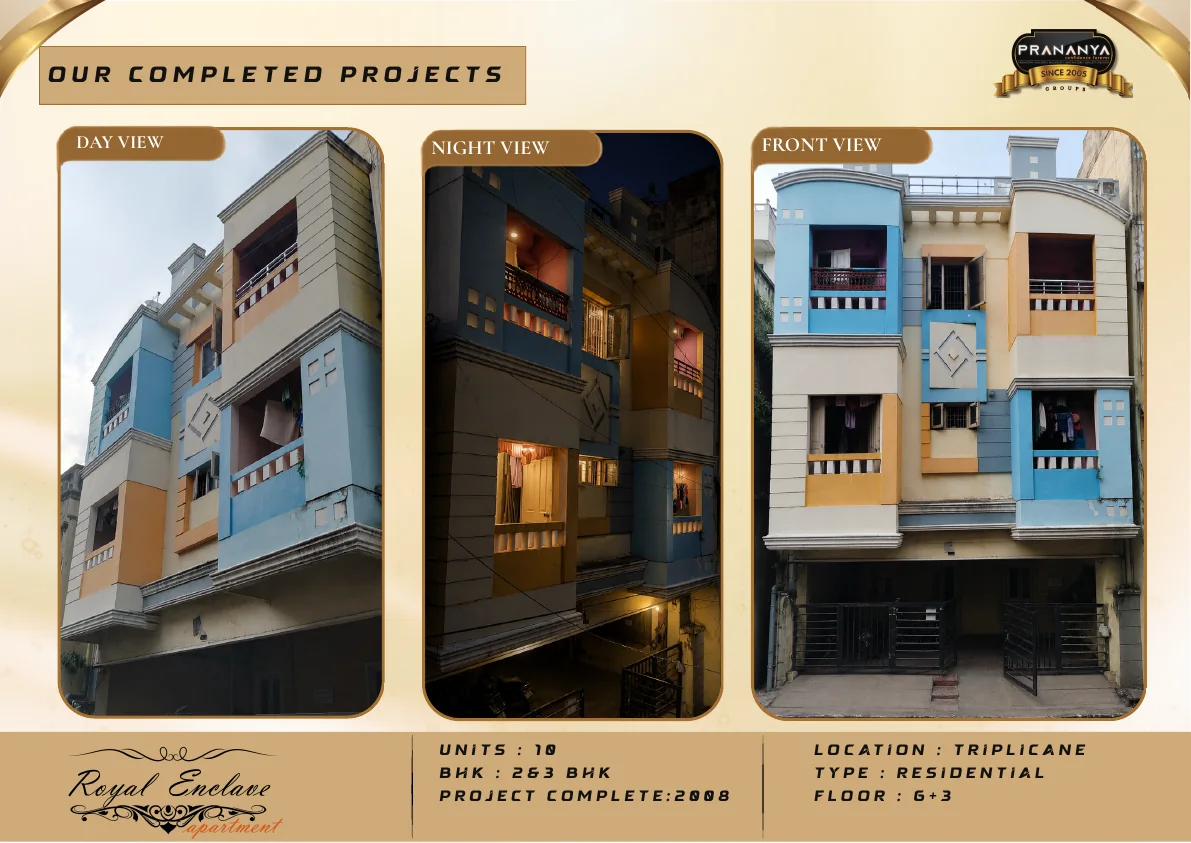 Official project portfolio board of Regal Enclave