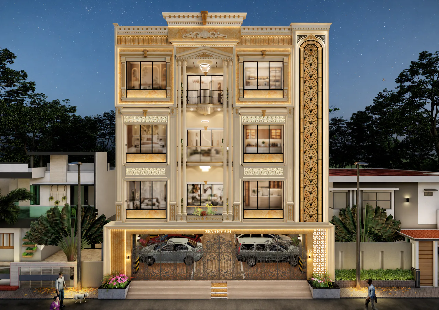 3D elevation for 7D AARYAM