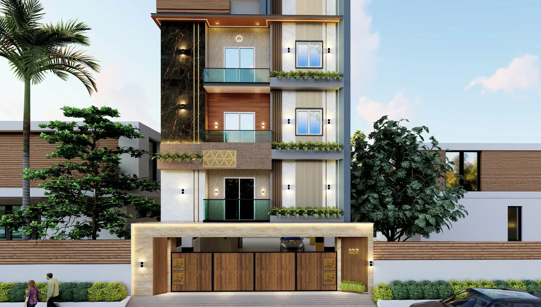 3D elevation for Prananya Avantra