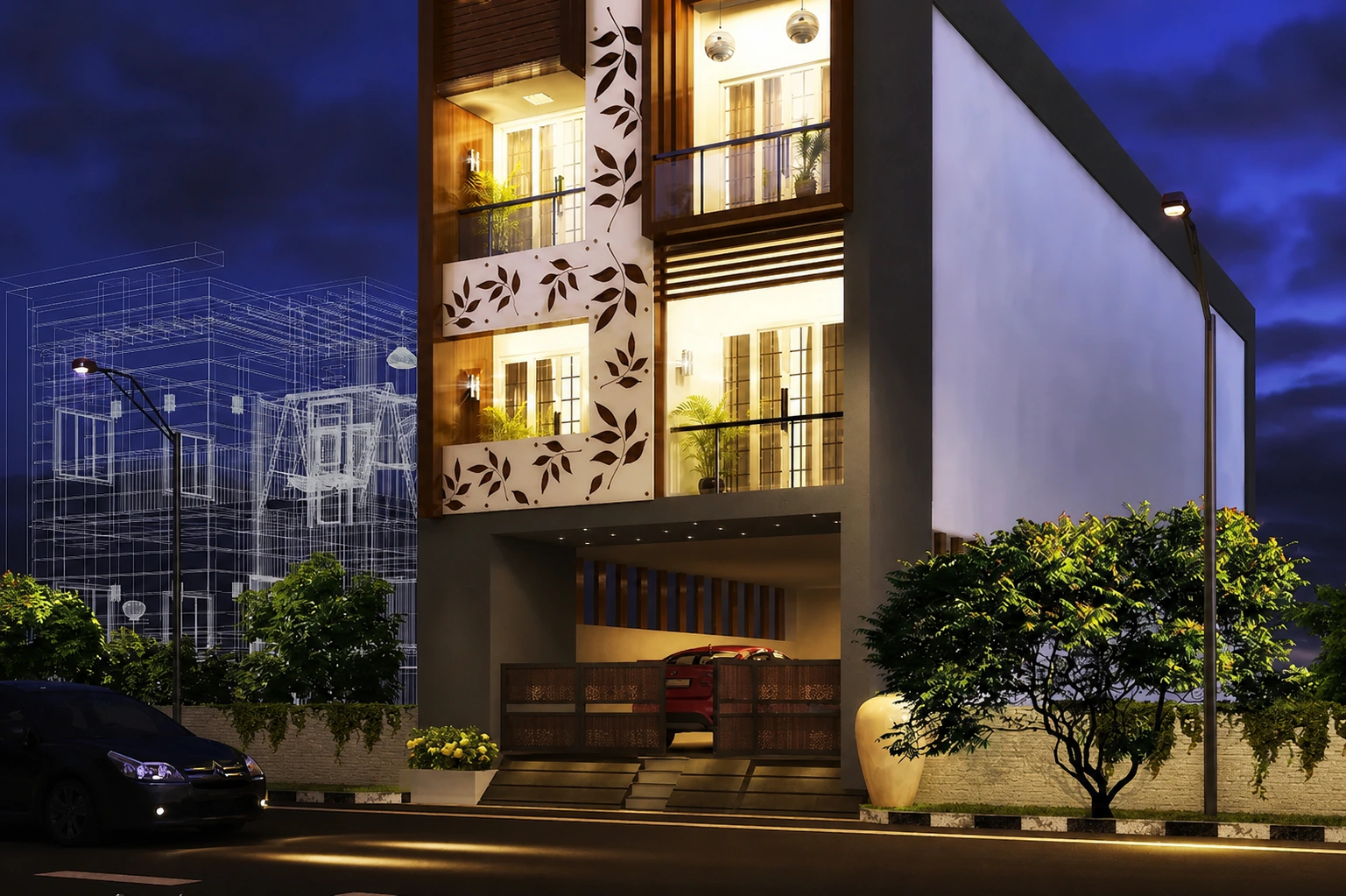 Full project elevation in Perambur